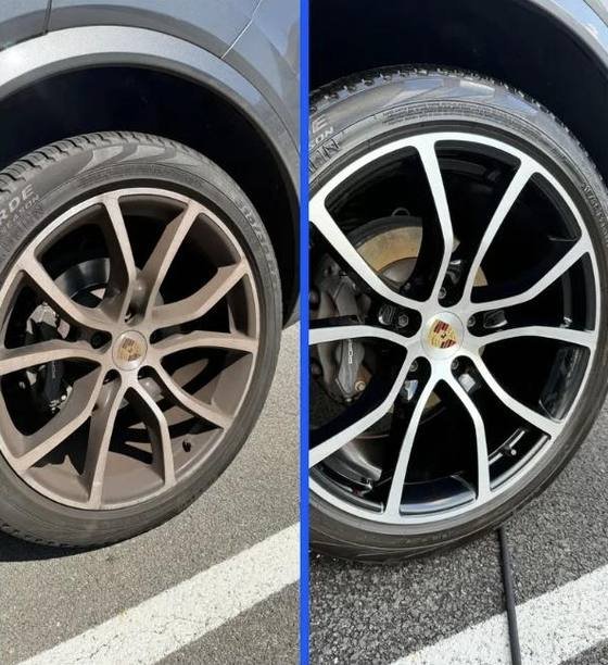Wheel and tire cleaned